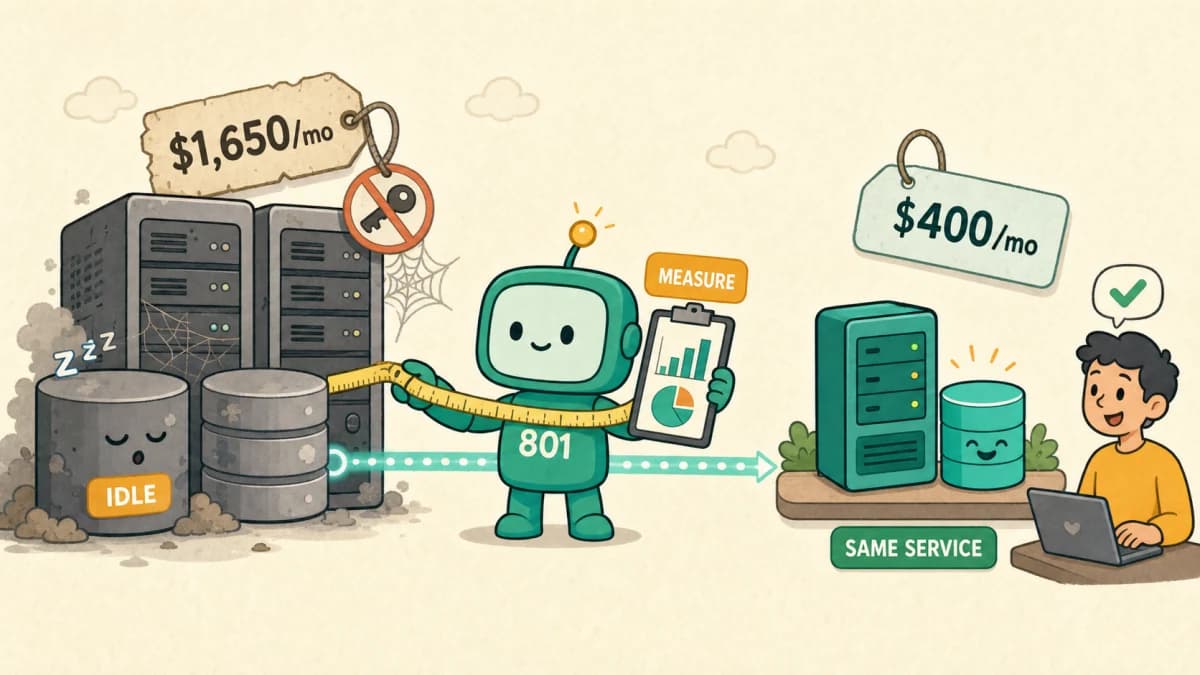 키도 문서도 없는 AWS 계정, 월 $1,650은 어떻게 $400이 됐나
