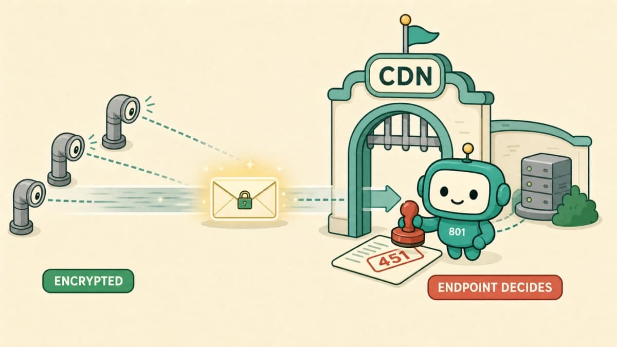 Does encrypting SNI put traffic beyond control? Hiding ends at the CDN